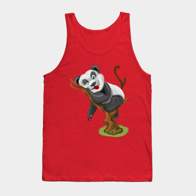 Winking Panda Tank Top by PatrioTEEism